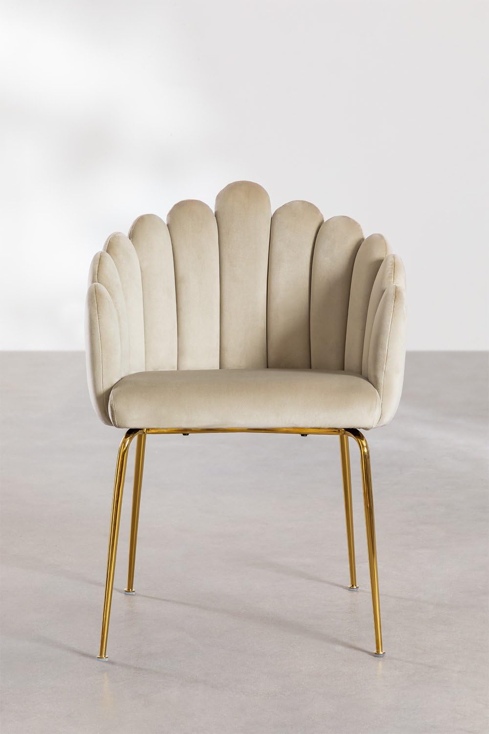 Sklum Markina sedia da pranzo velluto gambe oro vintage