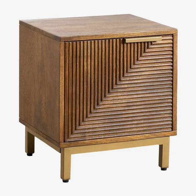 Sklum Baty comodino legno mango gambe ferro