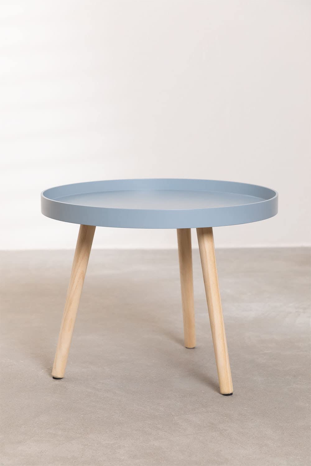 Sklum Sigma tavolino rotondo legno Ø50 grigio gambe pino