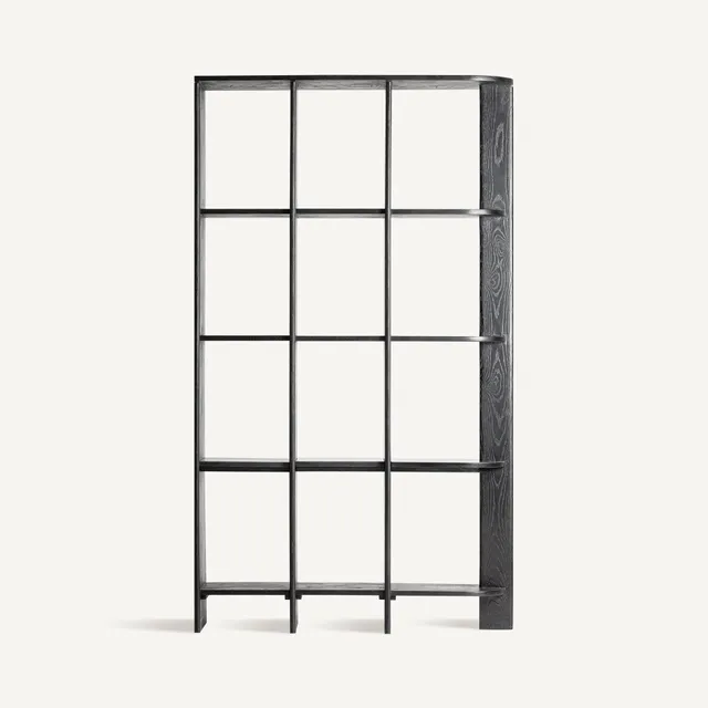 Bambua Nara libreria rovere nero marmo 123 cm
