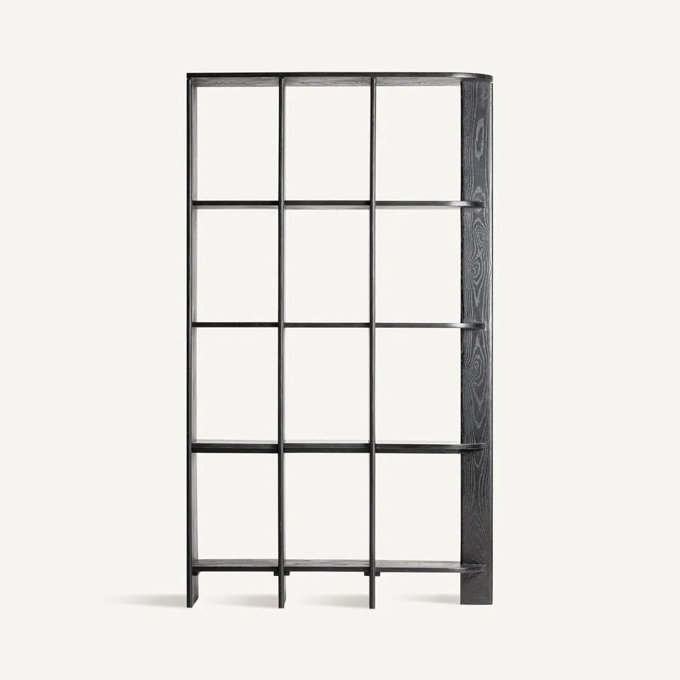Bambua Nara libreria rovere nero marmo 123 cm