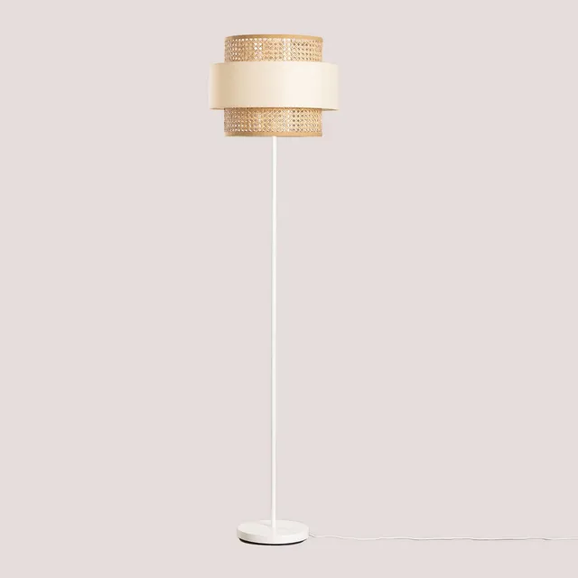 Sklum Satu lampada da terra rattan Ø38 cm E27