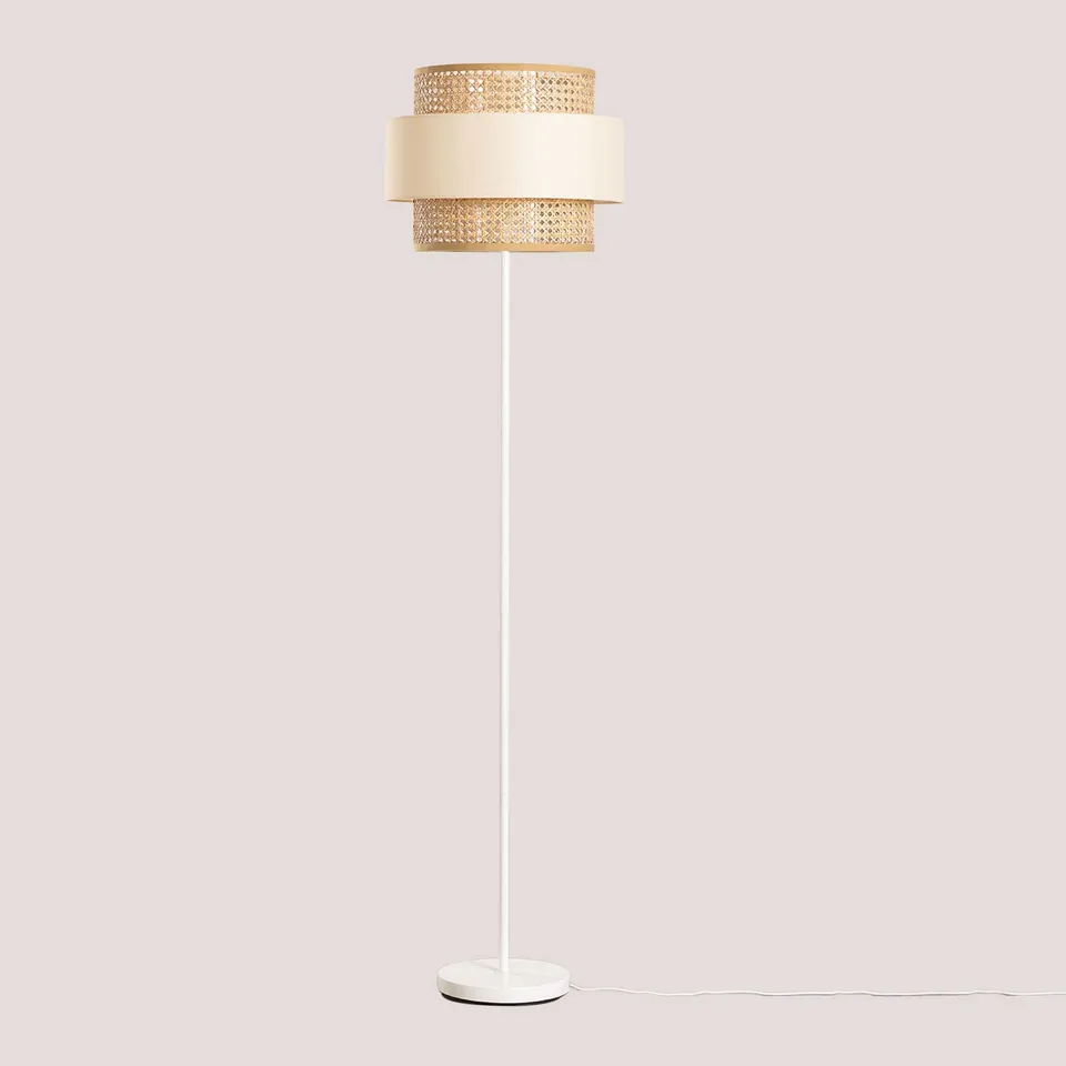 Sklum Satu lampada da terra rattan Ø38 cm E27