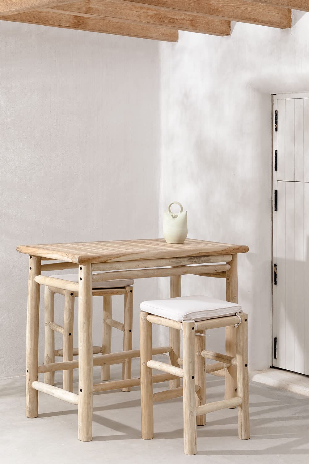 Sklum Narel tavolo alto giardino 135x65 cm legno teak