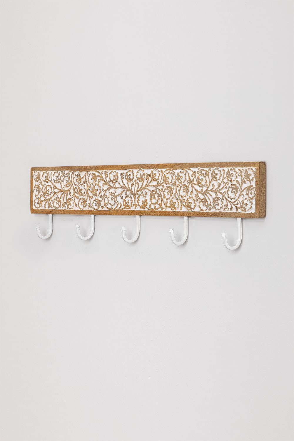 Sklum Bouran appendiabiti parete mango 70 cm 5 ganci metallo