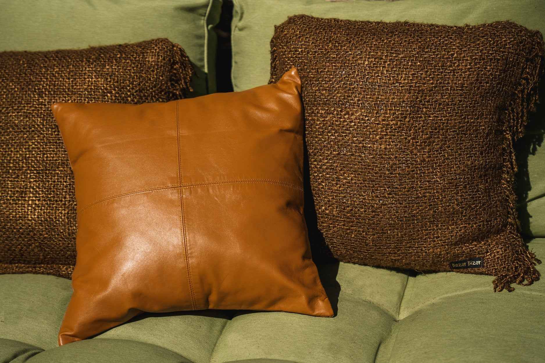Bambua Oh My Gee federa cuscino marrone 40x40 cotone