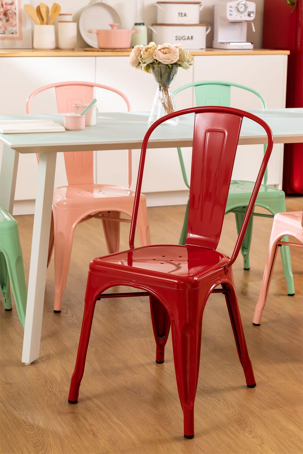 Sklum LIX Set 2 Sedie Cucina Acciaio Impilabili