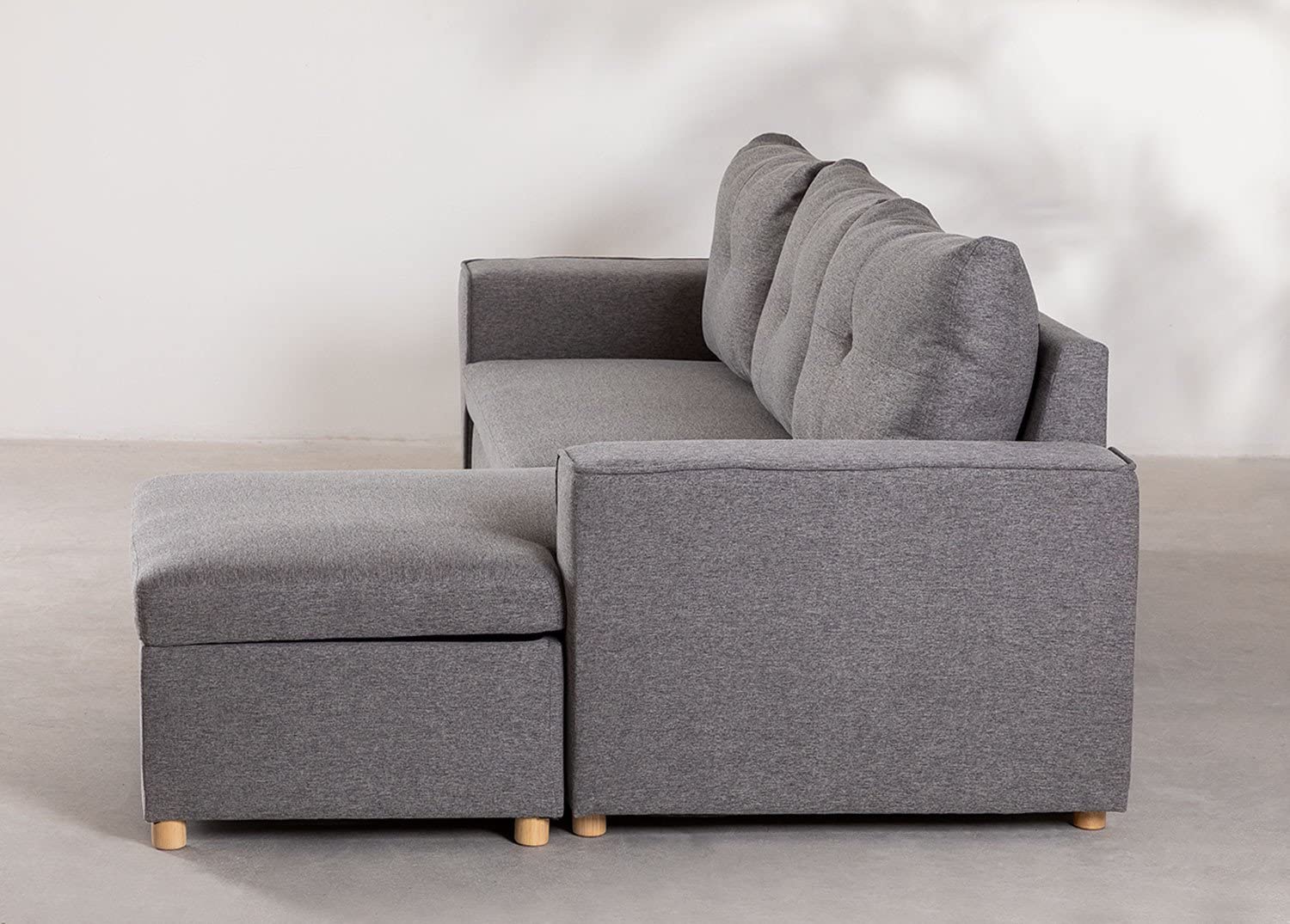 Sklum Calvin Divano Letto Chaise Longue Grigio Scuro