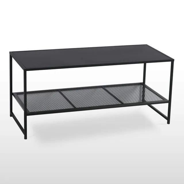 Sklum Thura tavolino rettangolare nero in acciaio 102 cm