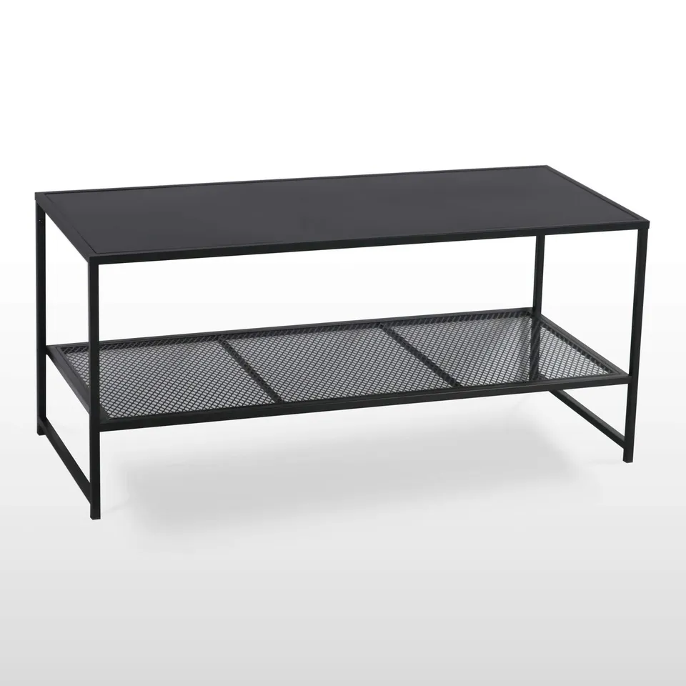 Sklum Thura tavolino rettangolare nero in acciaio 102 cm