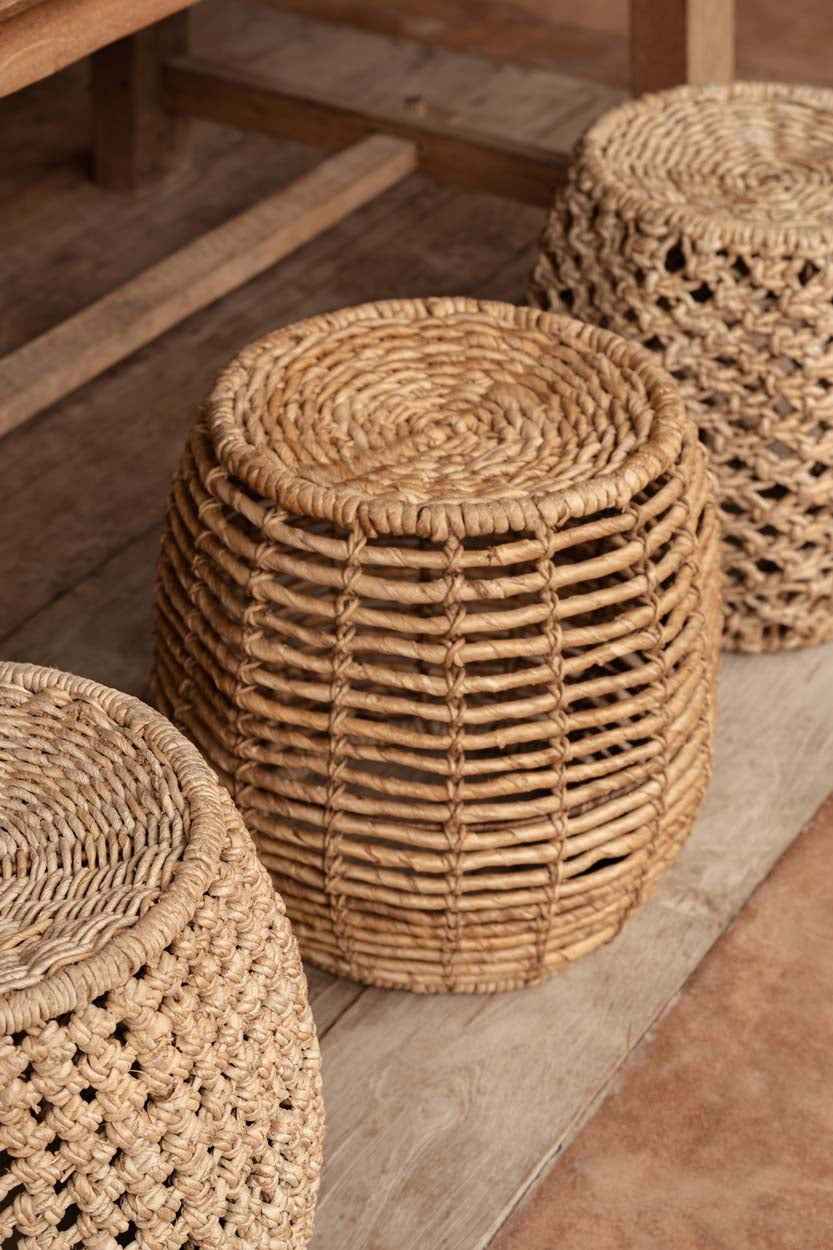 Bambua Gustih sgabello naturale in foglia di banana