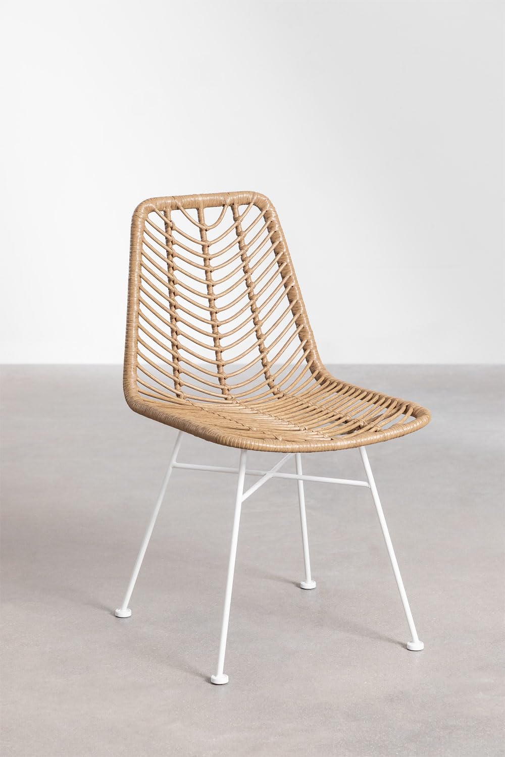 Sklum Gouda Sedia da Giardino Natural in Rattan Sintetico