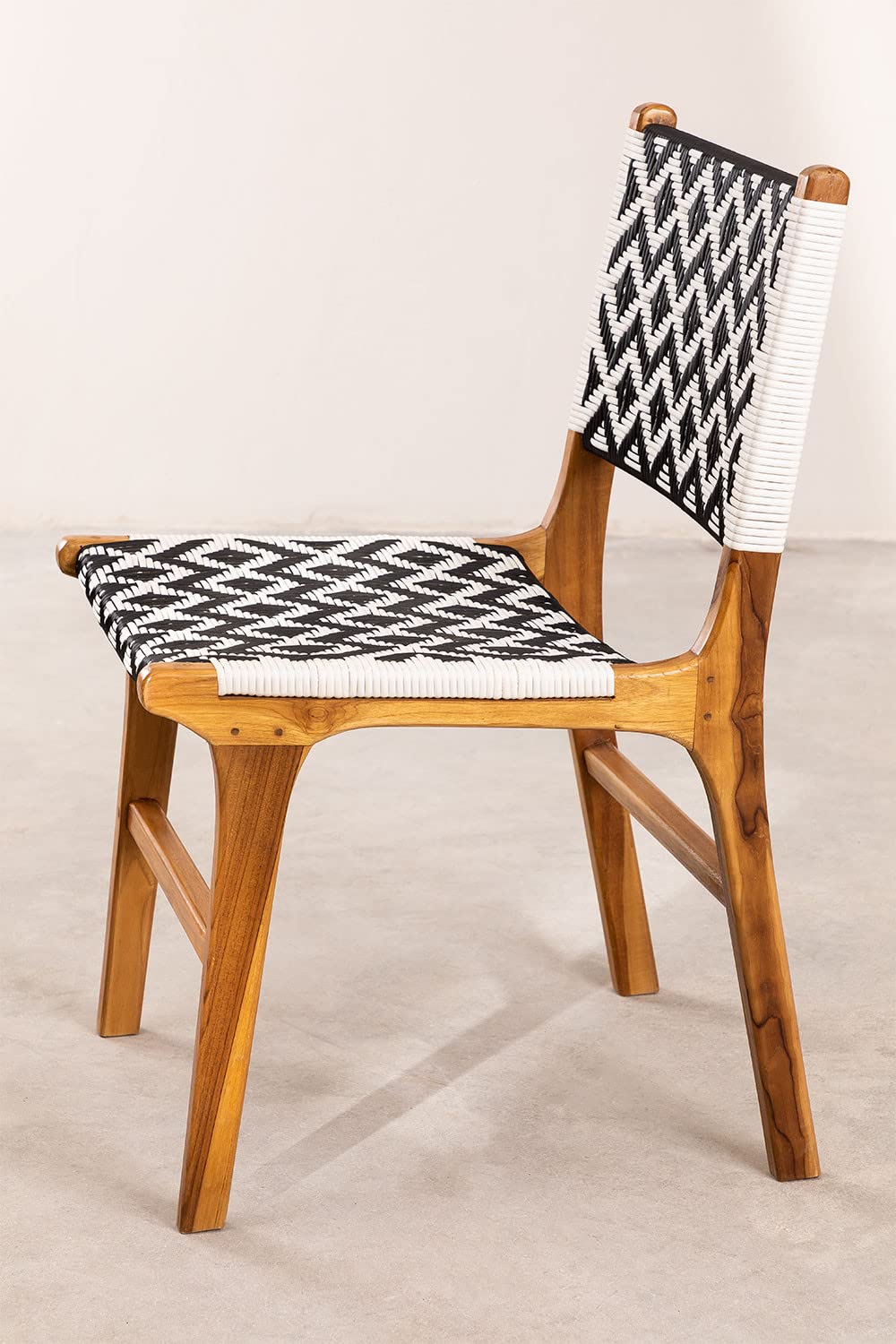 Sklum Vana sedia giardino teak e rattan naturale