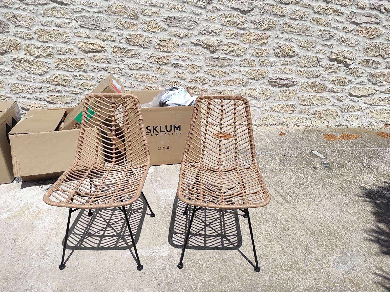 Sklum Gouda Natural sedia da giardino in rattan