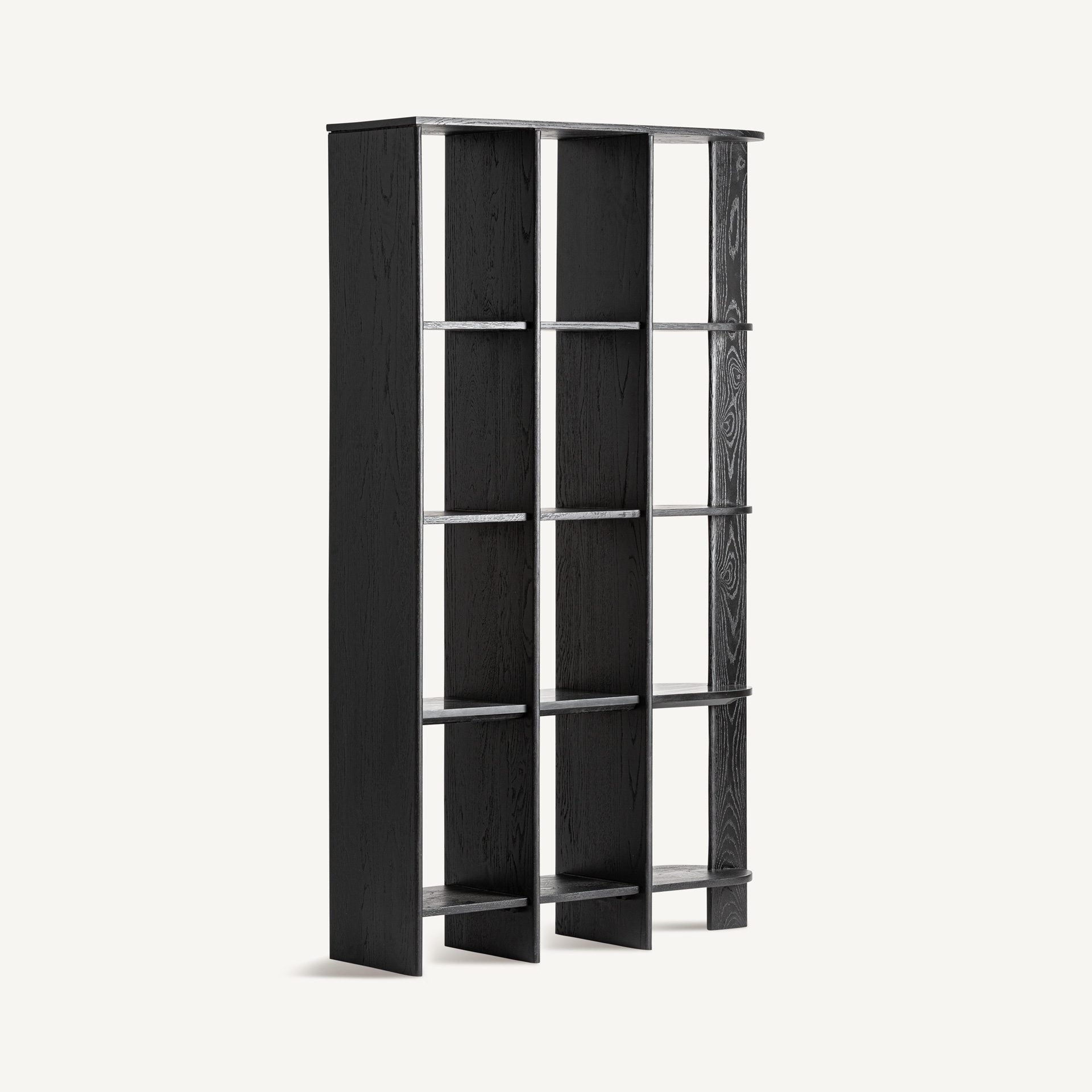 Bambua Nara libreria rovere nero marmo 123 cm