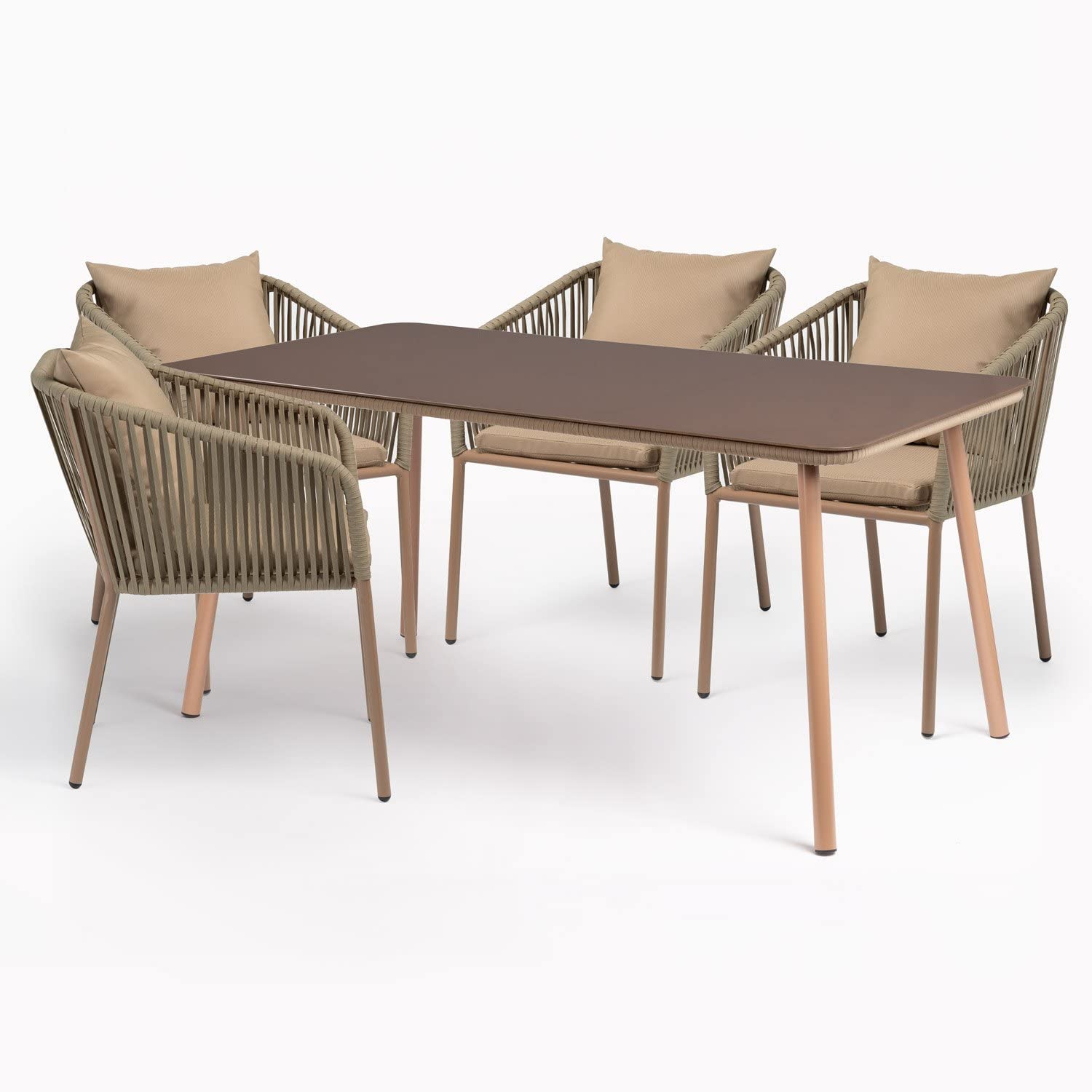 Sklum Arhiza Classic 160x90 set tavolo sedie pranzo 4 sedie vetro