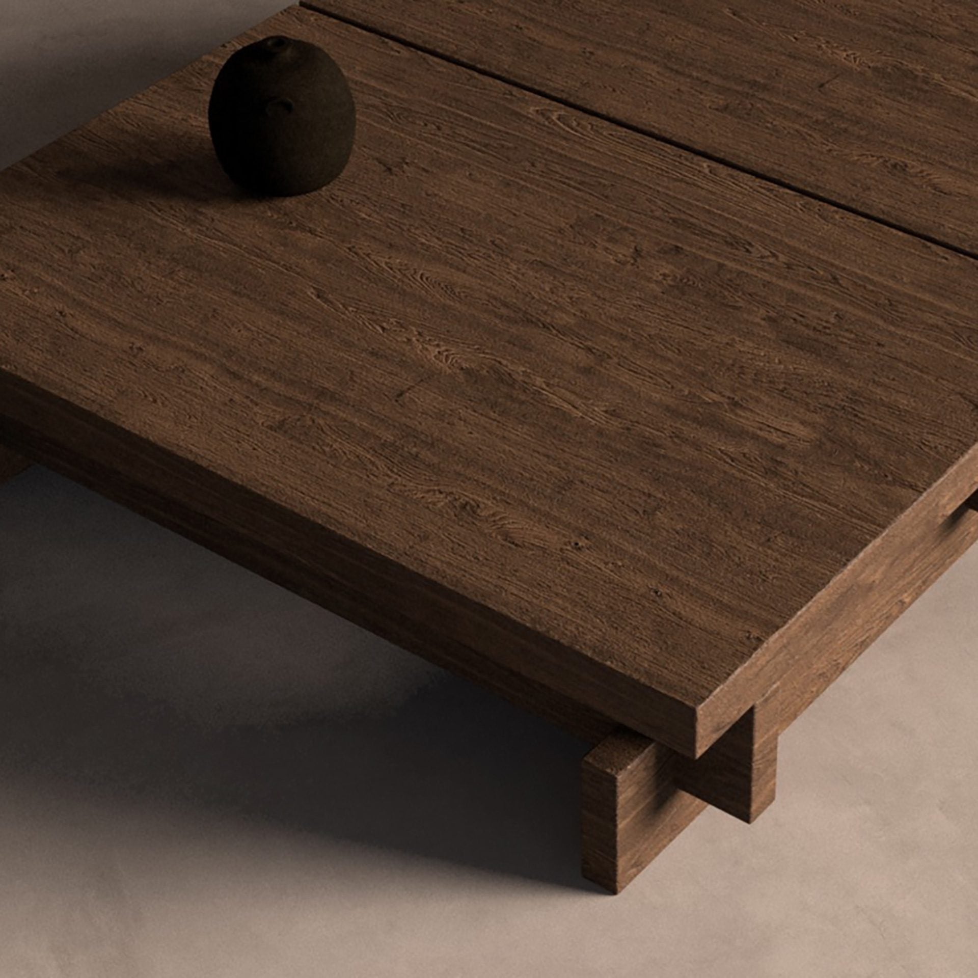 Bambua Brutalist tavolino caffè legno sal 150 cm