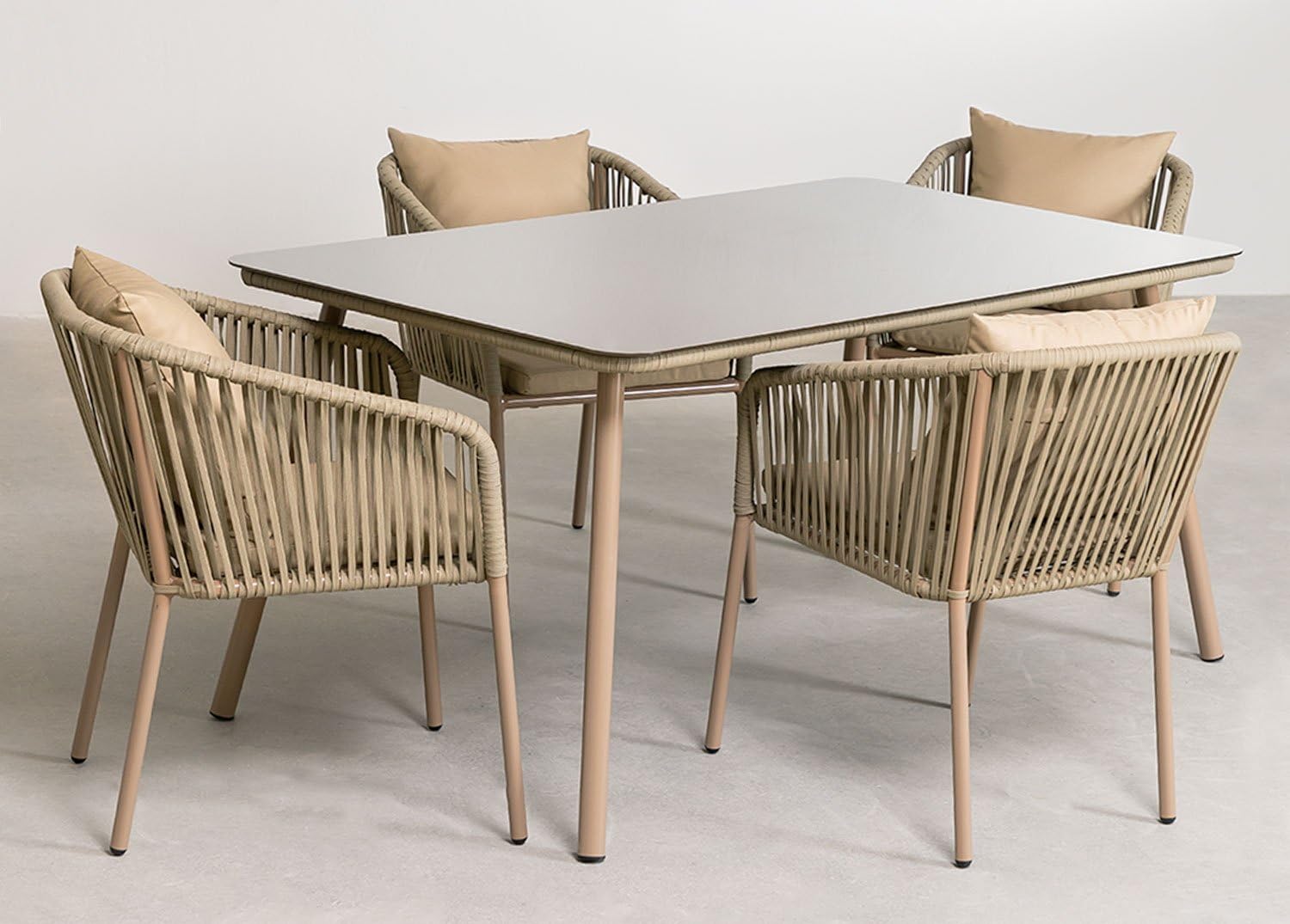 Sklum Arhiza Classic 160x90 set tavolo sedie pranzo 4 sedie vetro