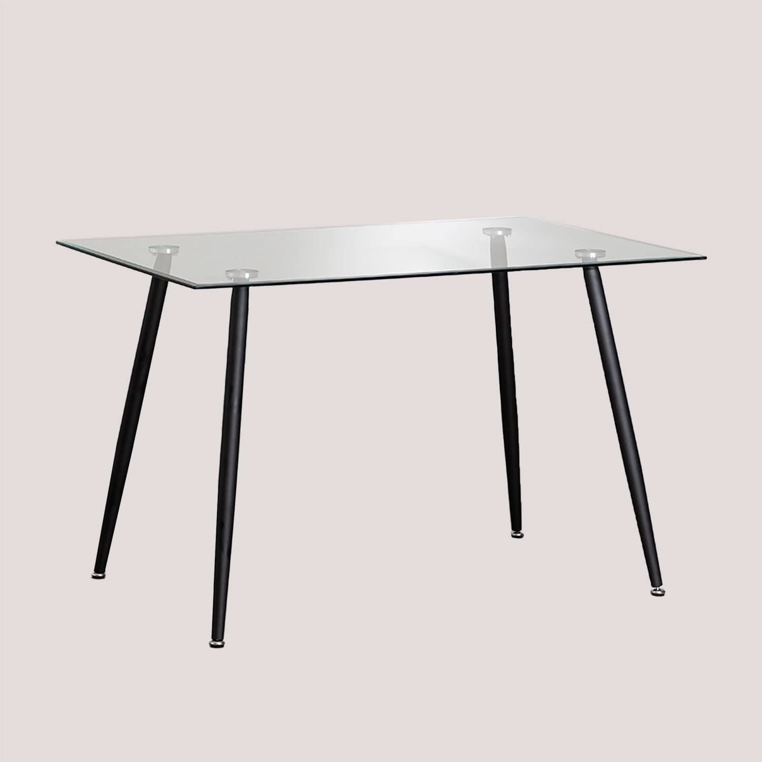 Sklum Lahs tavolo da pranzo in vetro 120x80 cm nero
