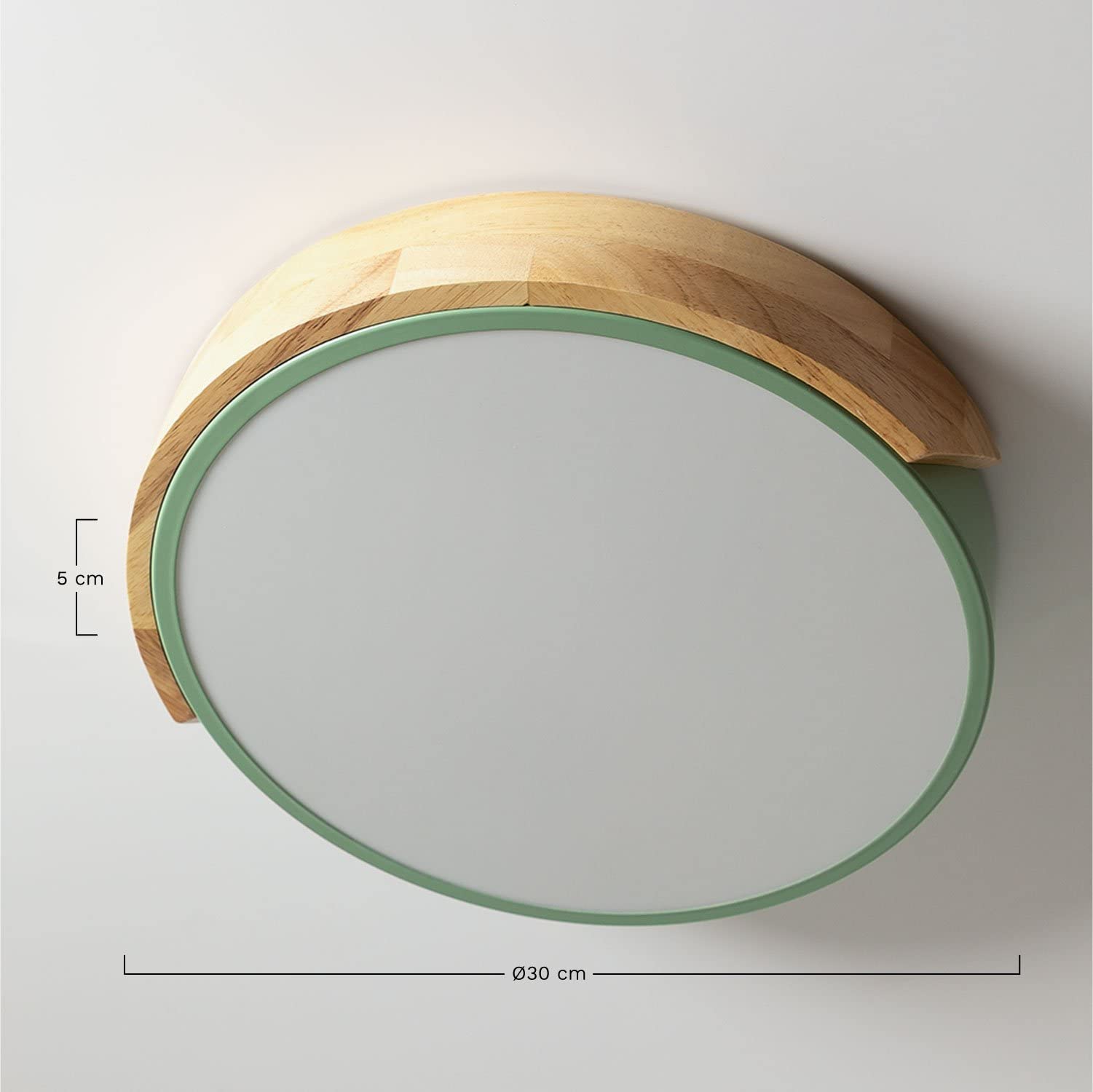 Sklum Jan Plafoniera LED Celadon Legno Ø30 cm