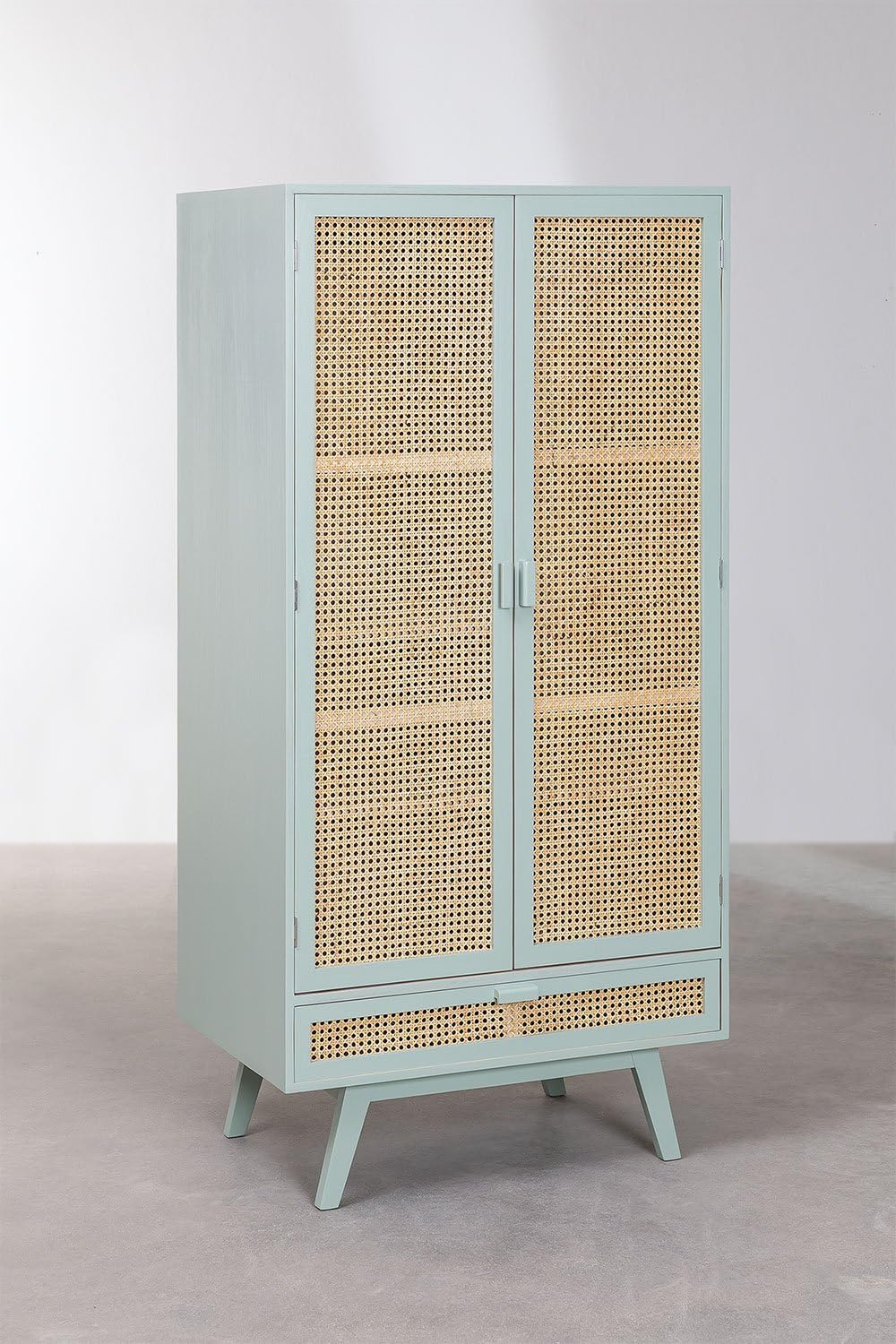 Sklum Ralik Colors armadio in legno con cassetto rattan