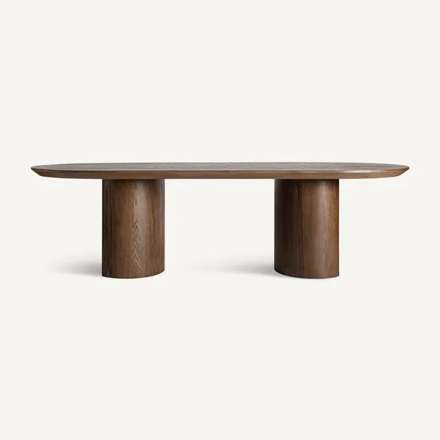 Bambua Treignac Tavolo Pranzo Ovale Rovere Scuro
