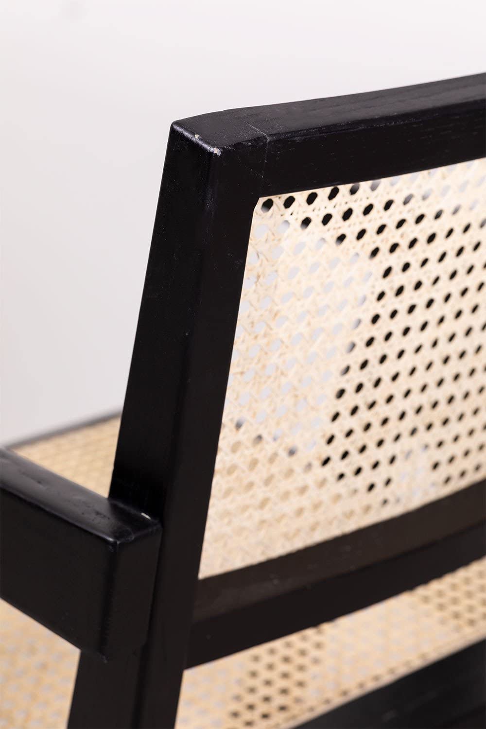 Sklum Lali Rattan sedia con braccioli nero
