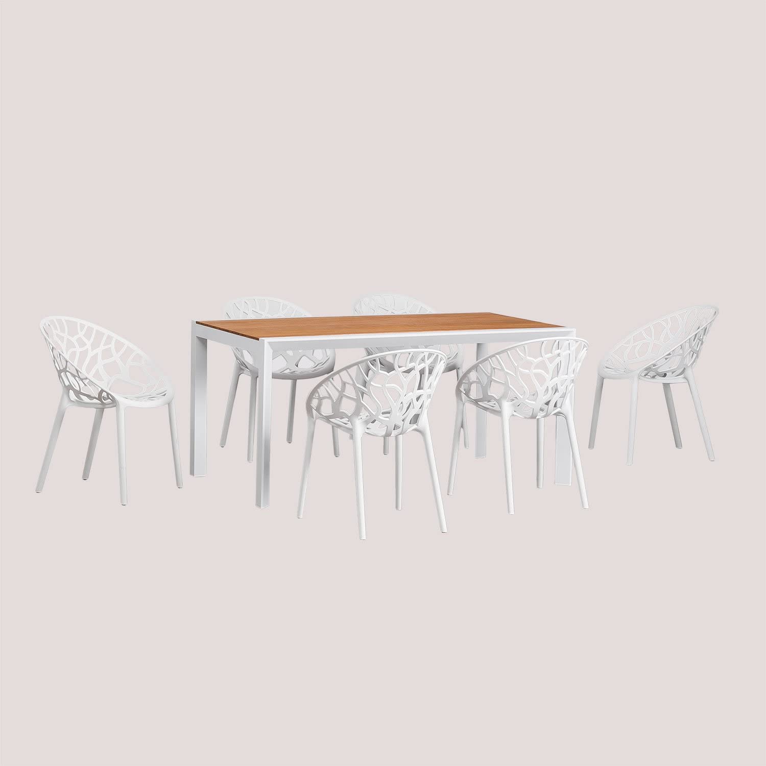 Sklum Archer Classic Ores set tavolo sedie giardino 160x90 6 posti