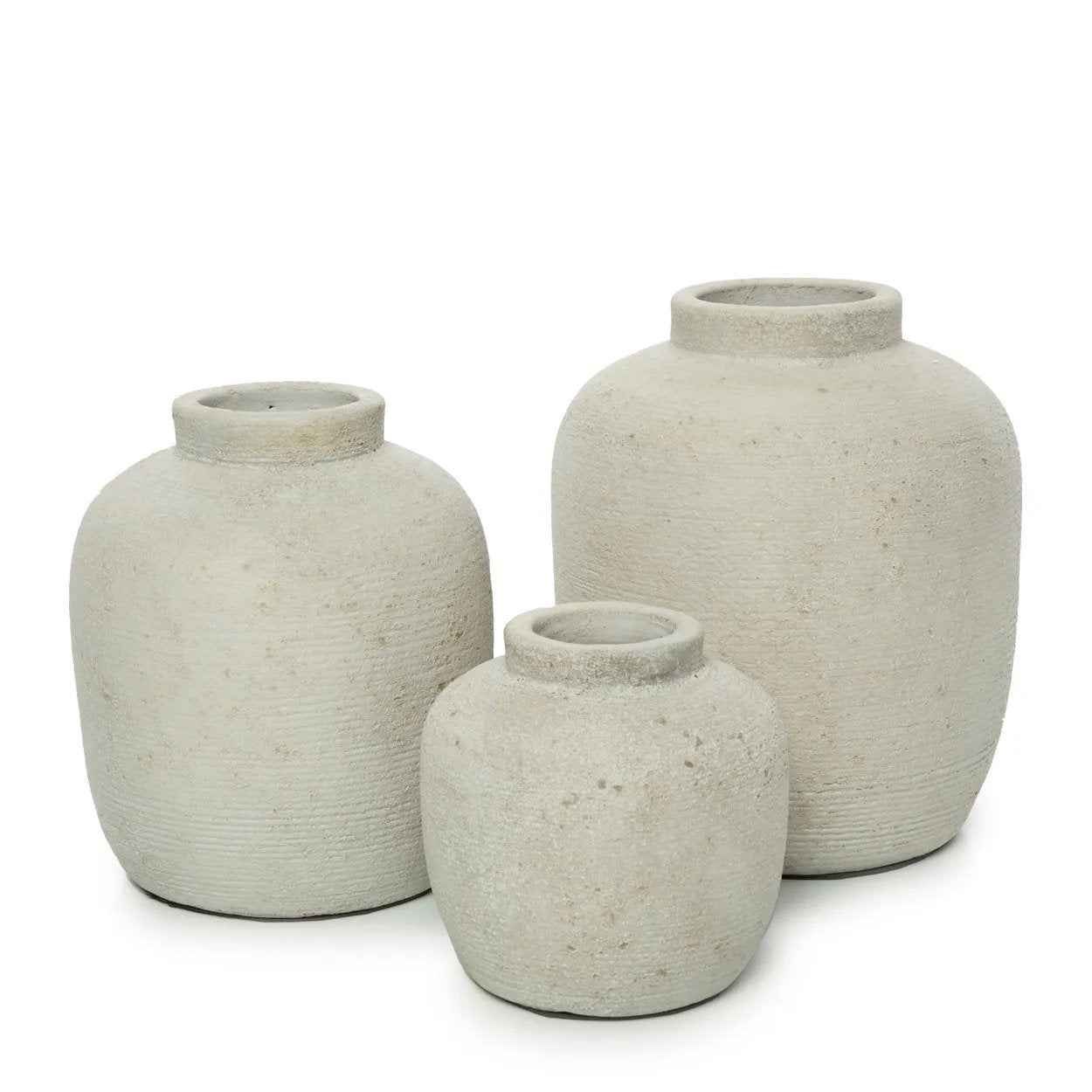 Bambua Peaky Vaso Cemento S per fiori secchi