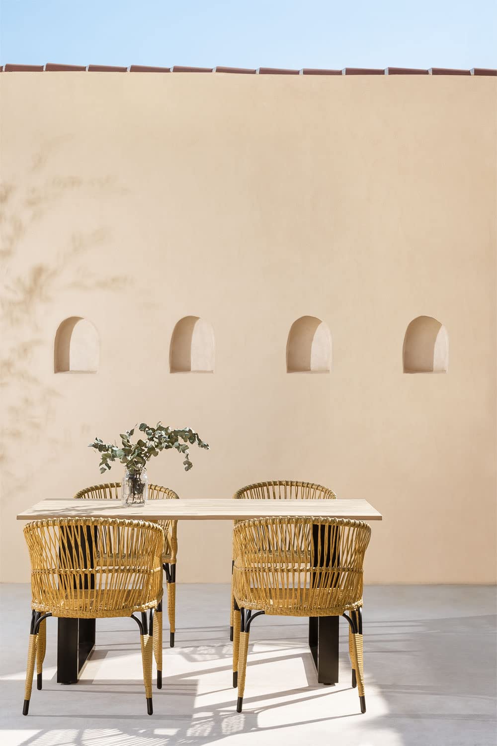 Sklum Garreth sedia da giardino rattan sintetico natural