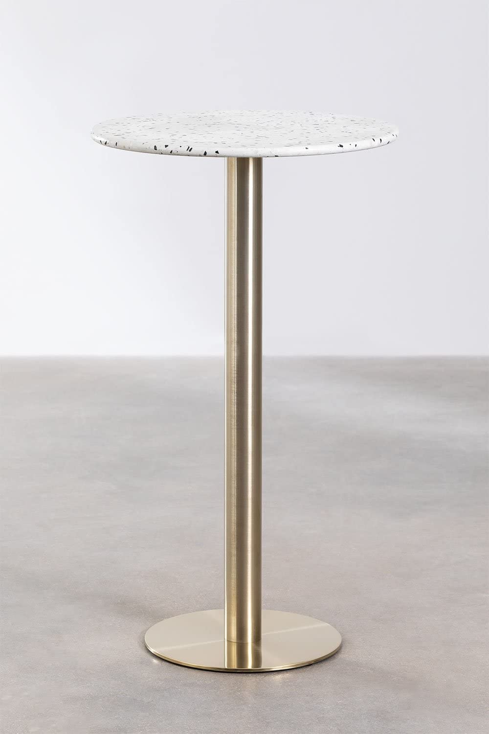Sklum Malibu tavolo bar alto rotondo Ø60 cm in terrazzo