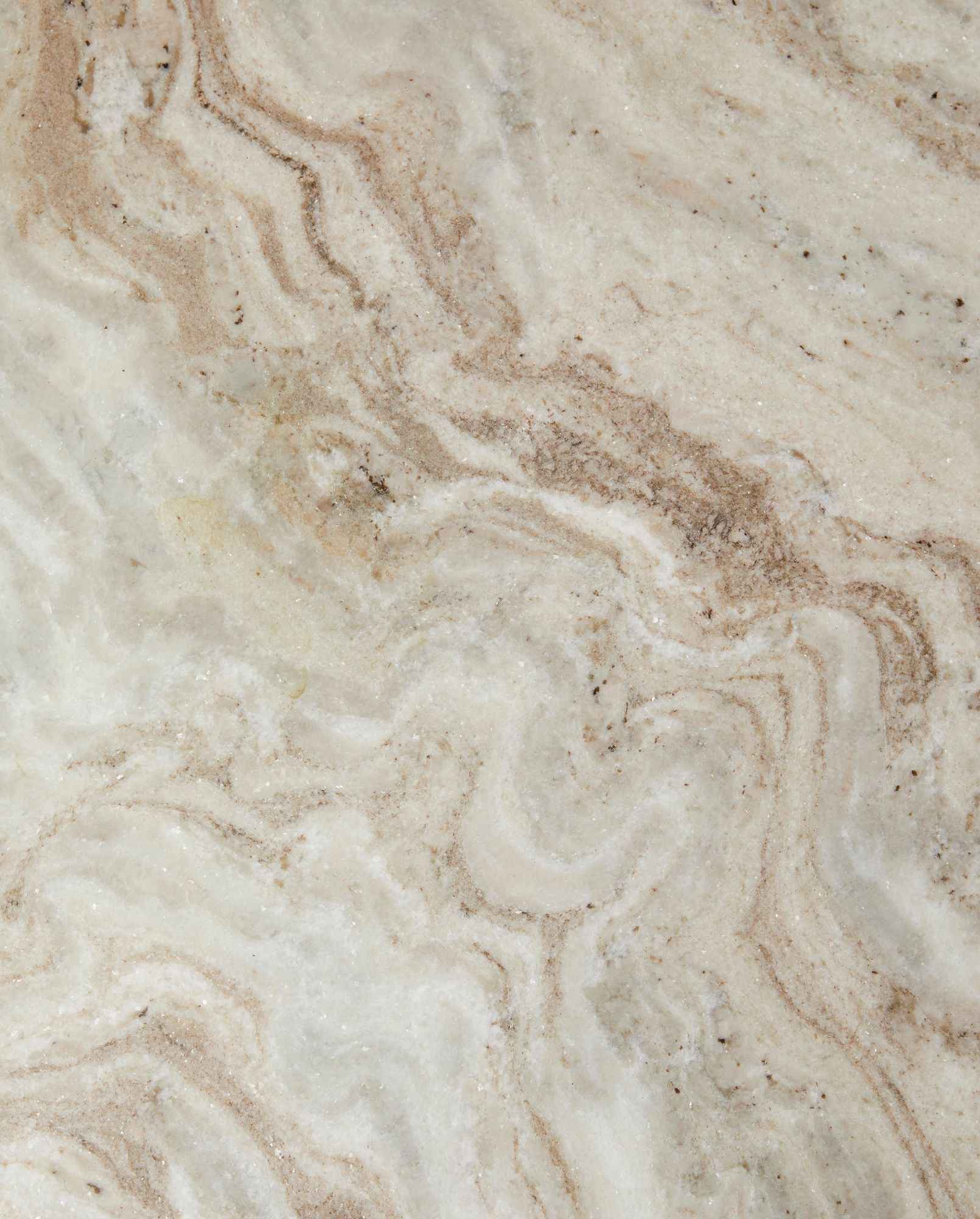 Bambua ERIE tavolino rotondo avorio piano in marmo