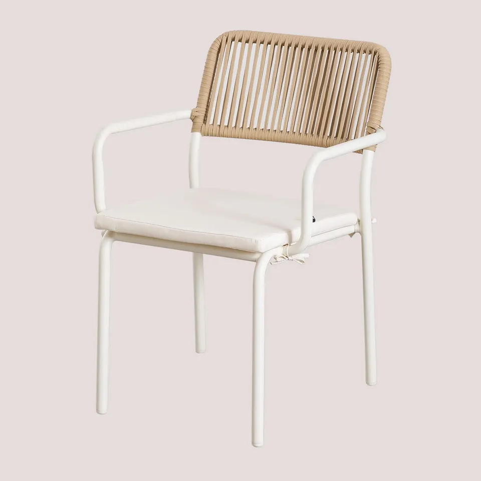 Sklum Arhiza Style Gardenia Bianco Set 4 Sedie Giardino Alluminio