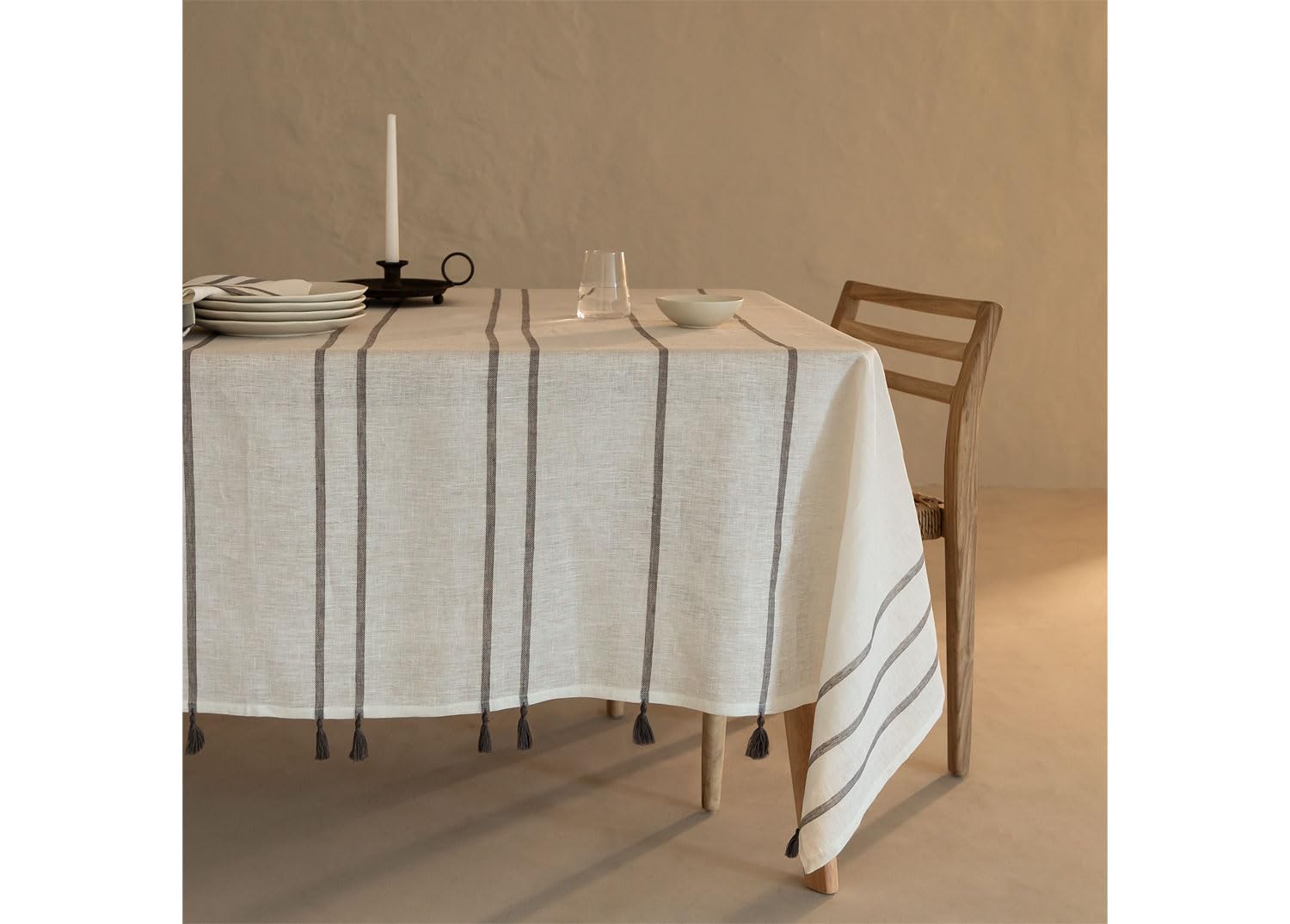 Sklum Isabella tovaglia in lino 140x240 cm a righe