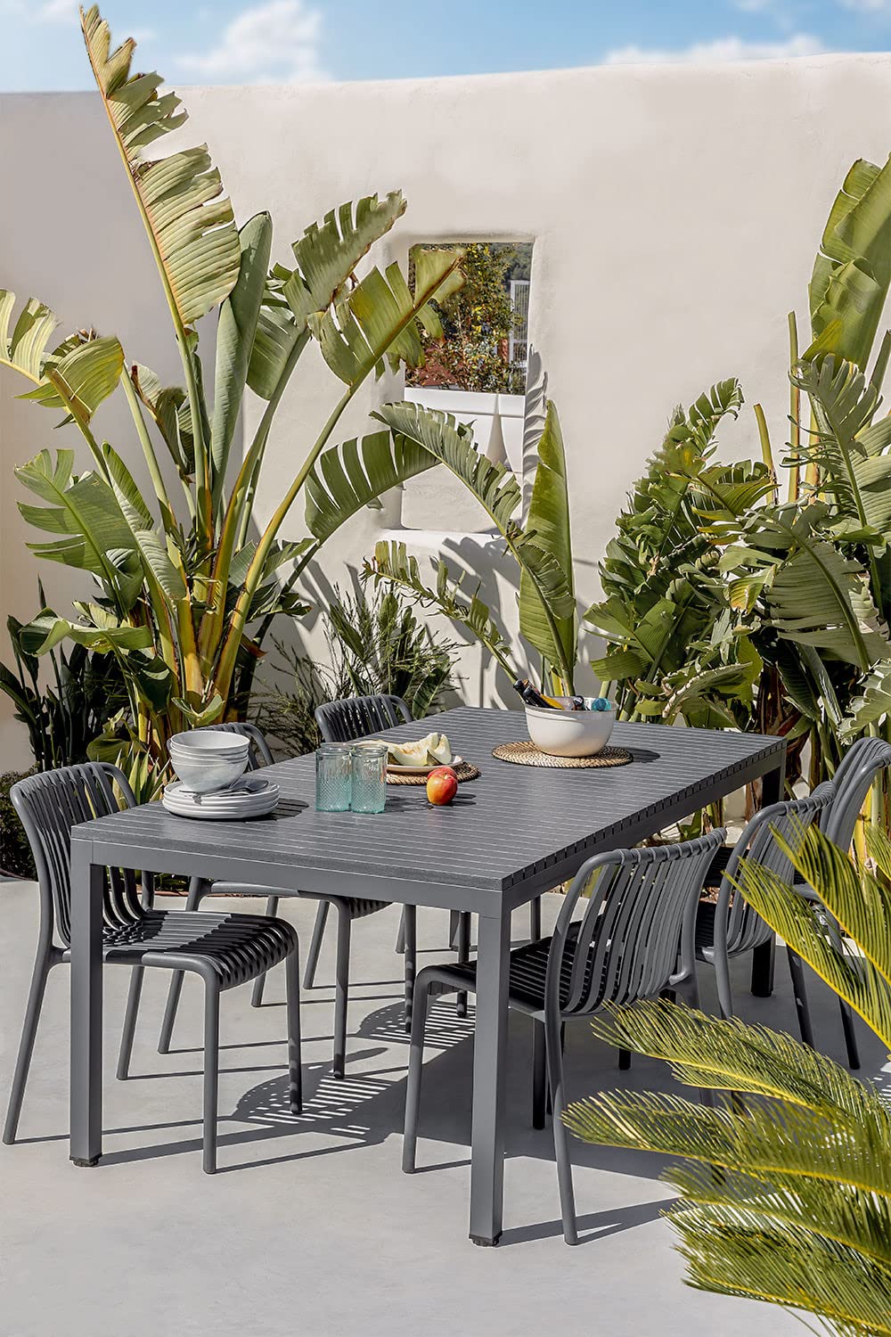 Sklum Marti Tavolo da Giardino Rettangolare 210x100 Alluminio