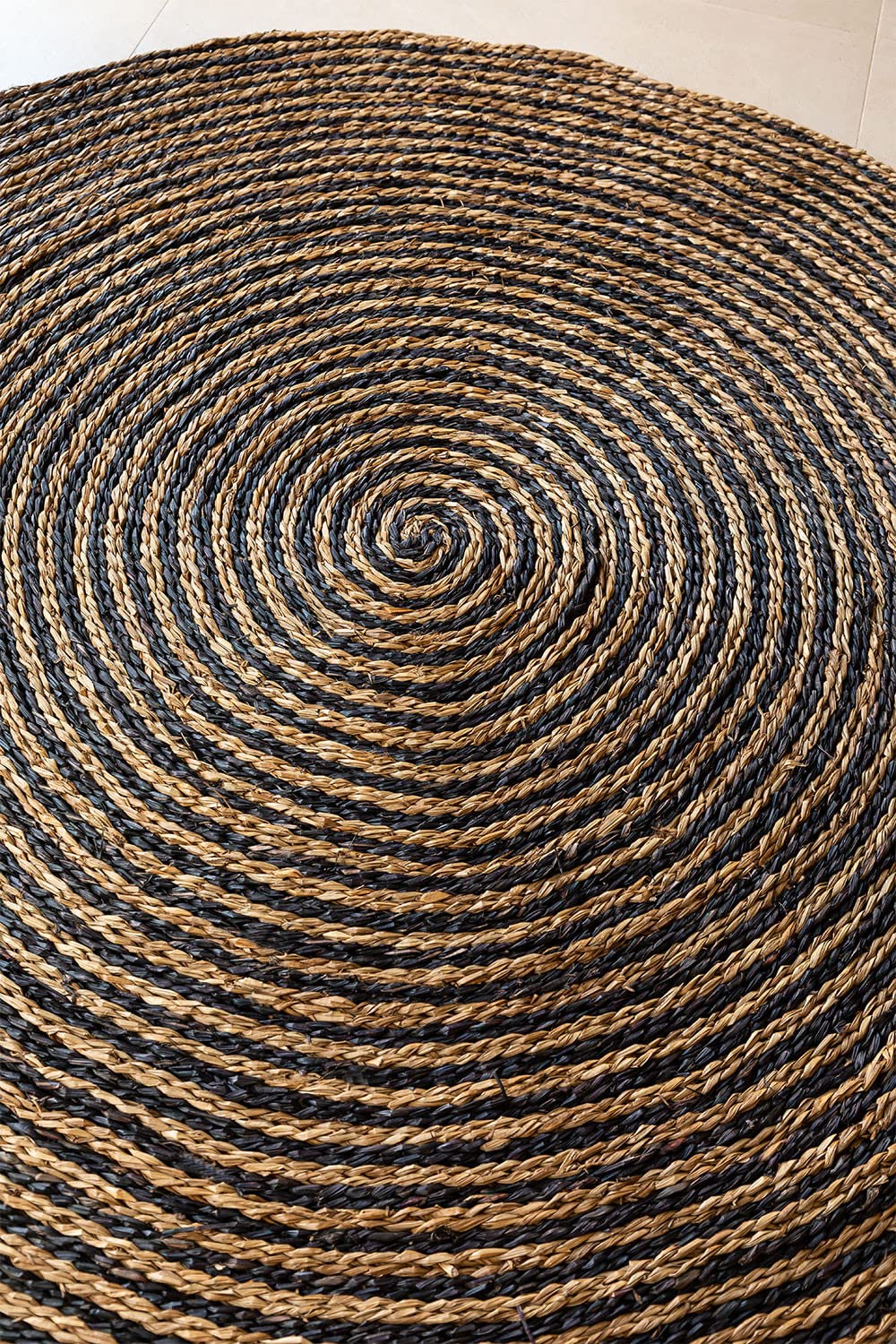 Sklum Font tappeto rotondo iuta Ø150 cm naturale