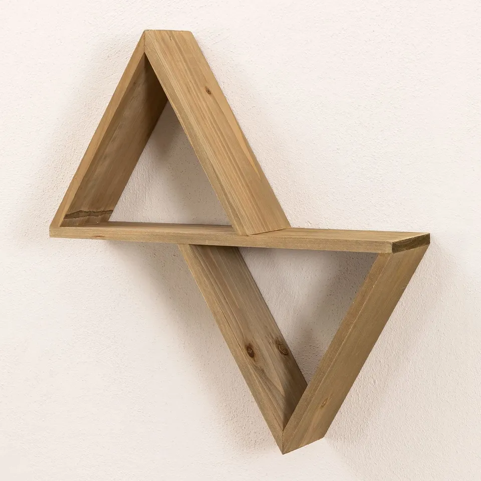 Sklum Alps Mensola a Parete Legno Pino 40 cm Triangolare
