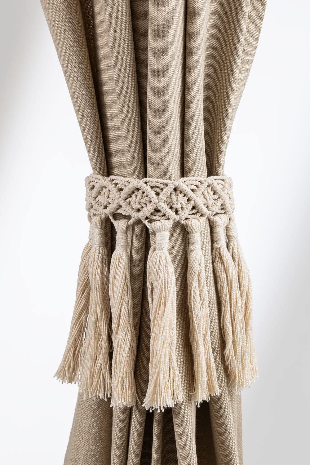 Sklum Milena fermatende in cotone beige crema set 2