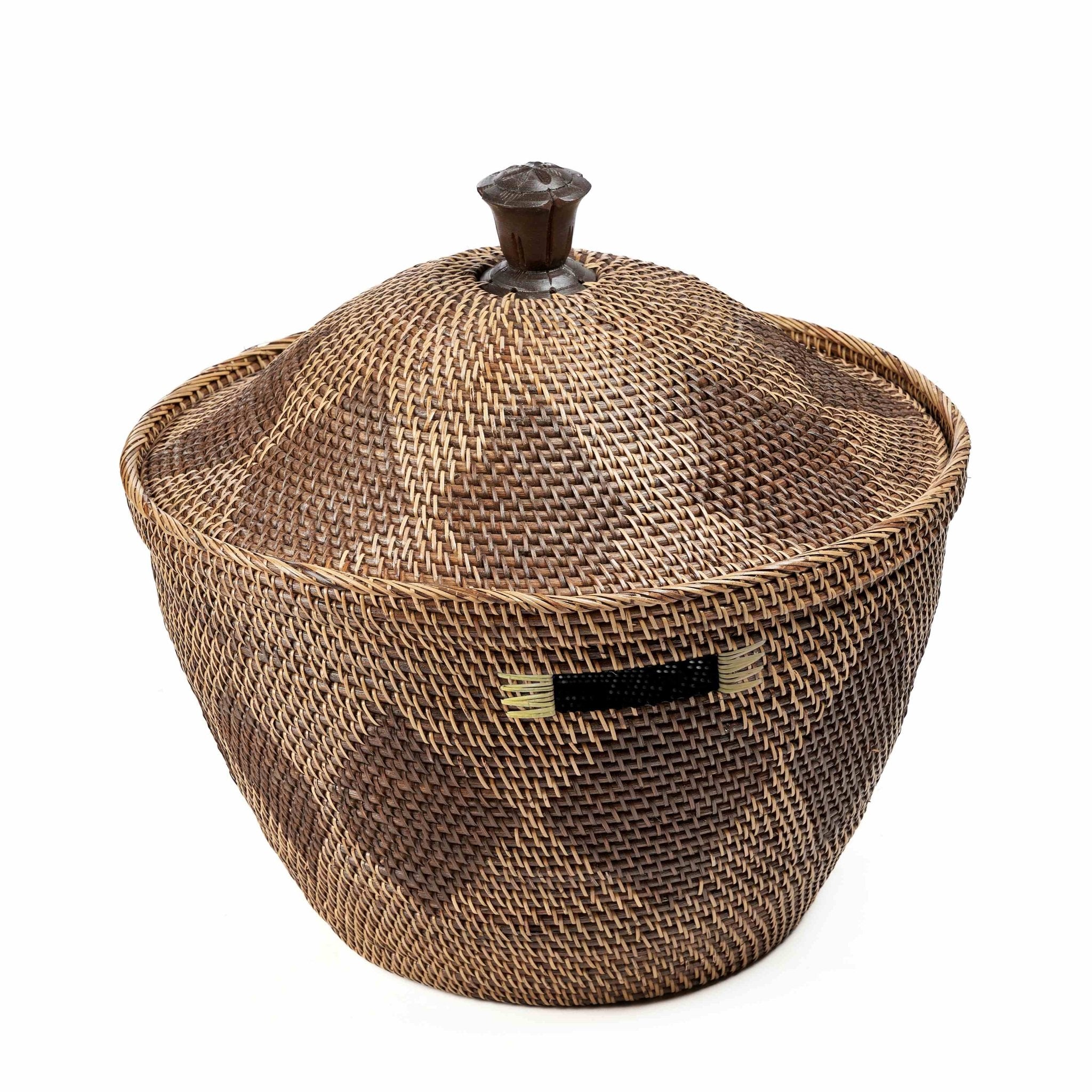 Bambua Storage Crown cesto rattan marrone naturale