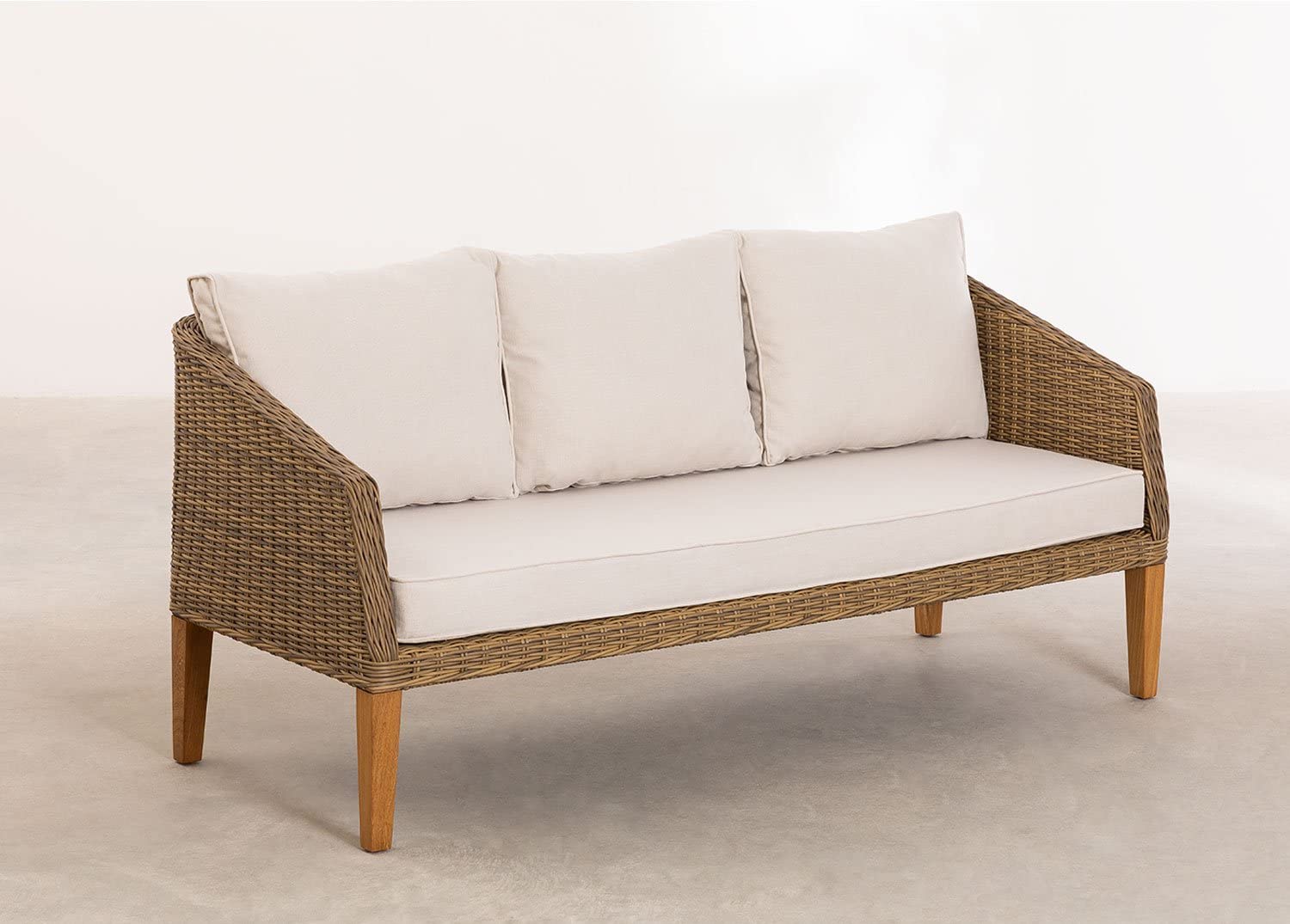 Sklum Denver set giardino rattan marrone 4 pezzi