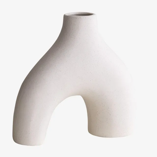 Sklum Sarkis vaso in ceramica h 24 cm curvo