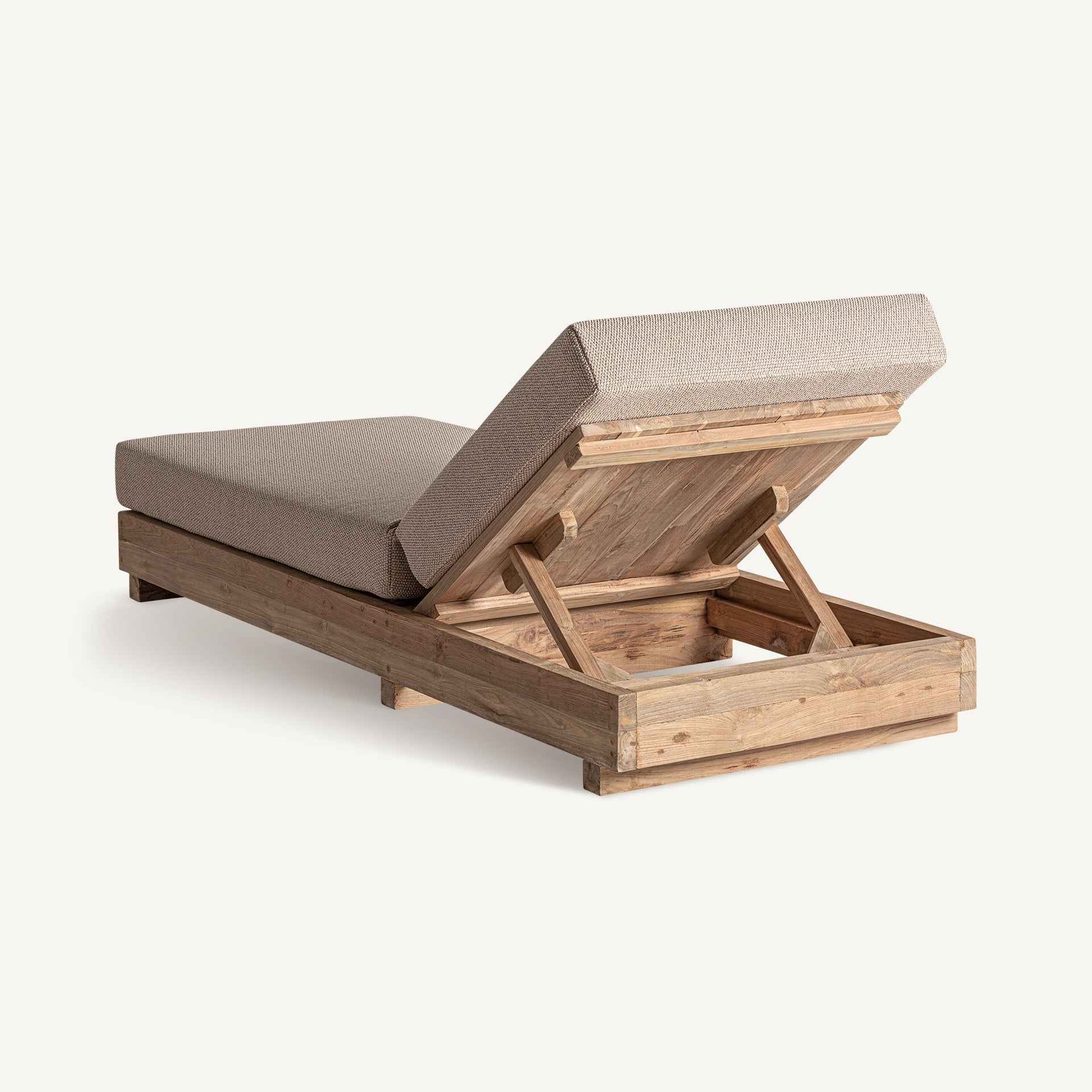 Bambua Pure lettino prendisole teak taupe