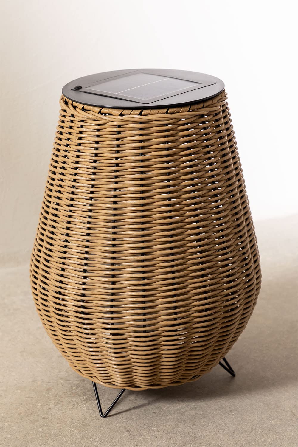 Sklum Renji lampada solare da esterno rattan 40 cm