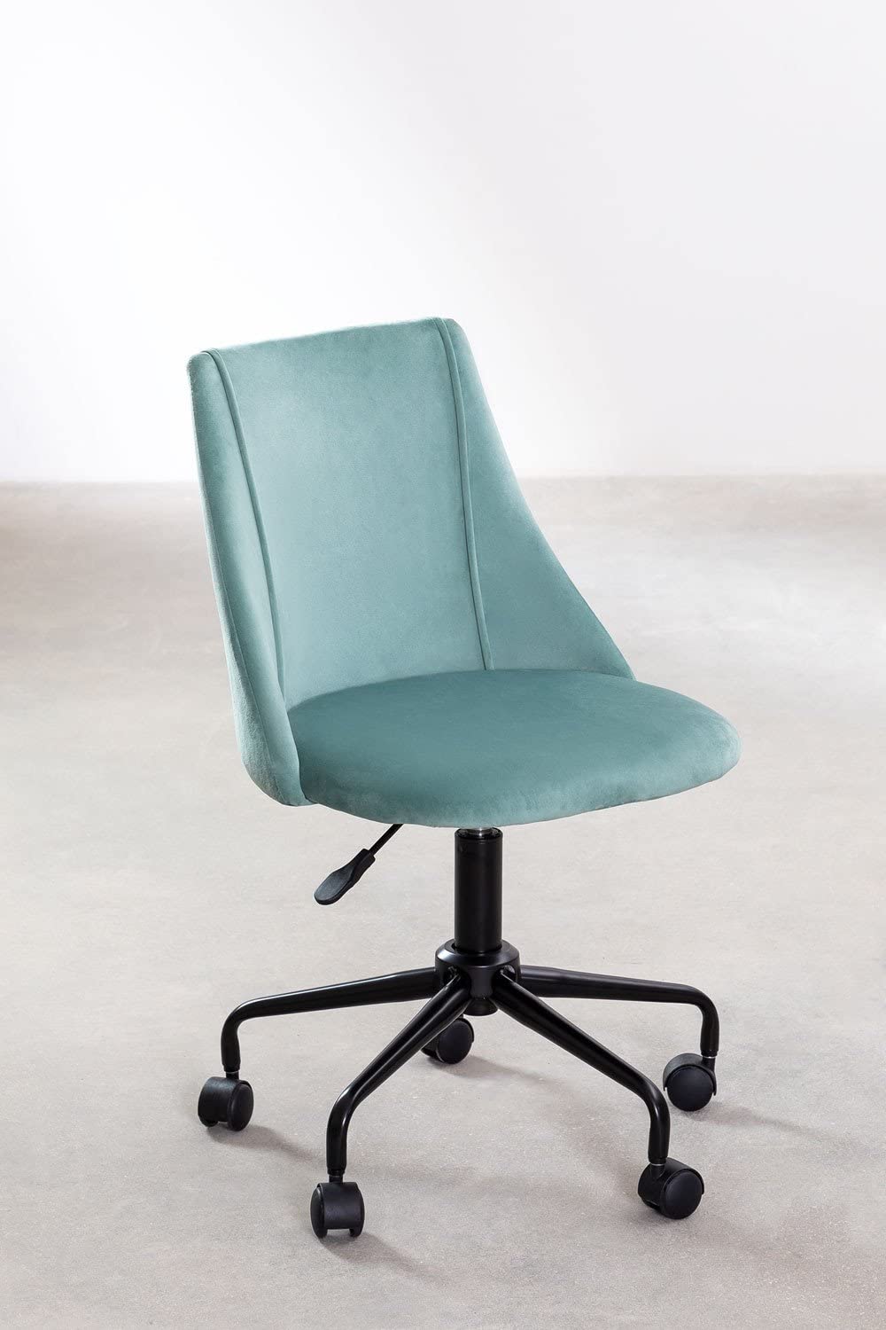 Sklum Garbys Sedia Ufficio Velluto Verde Abete Girevole