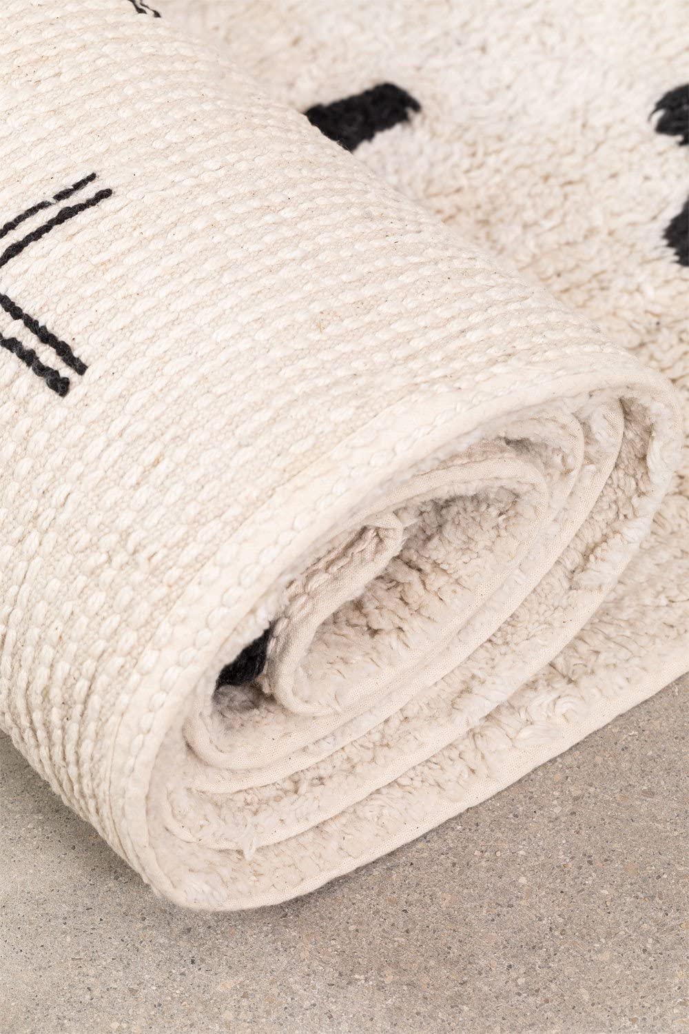 Sklum Zuul tappeto 209x122 cm cotone bianco-nero
