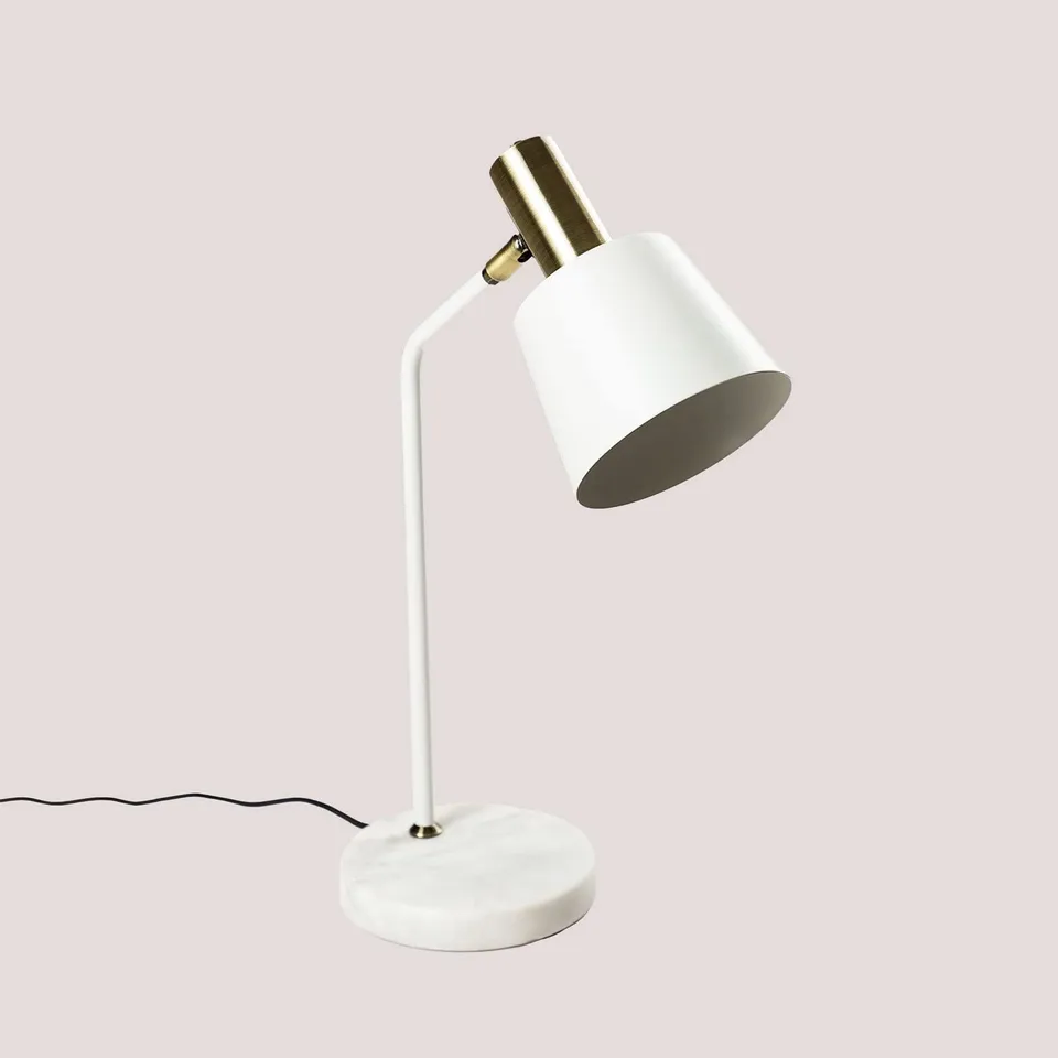 Sklum Águeda lampada tavolo bianco ferro E14