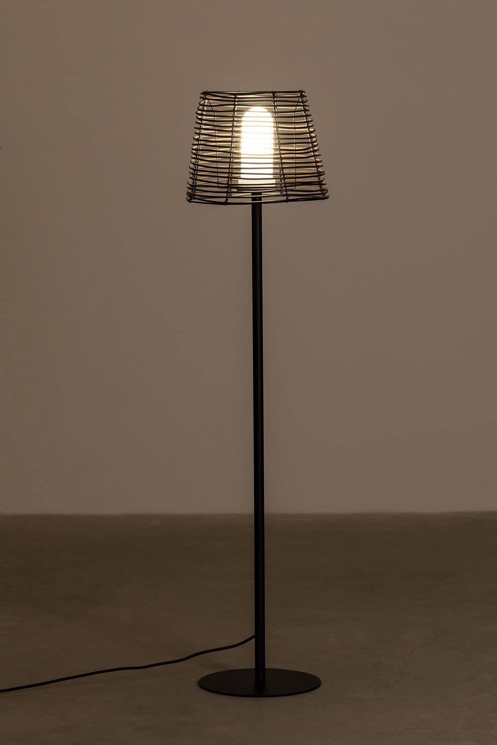 Sklum Bissel Lampada da Terra Esterno Effetto Legno