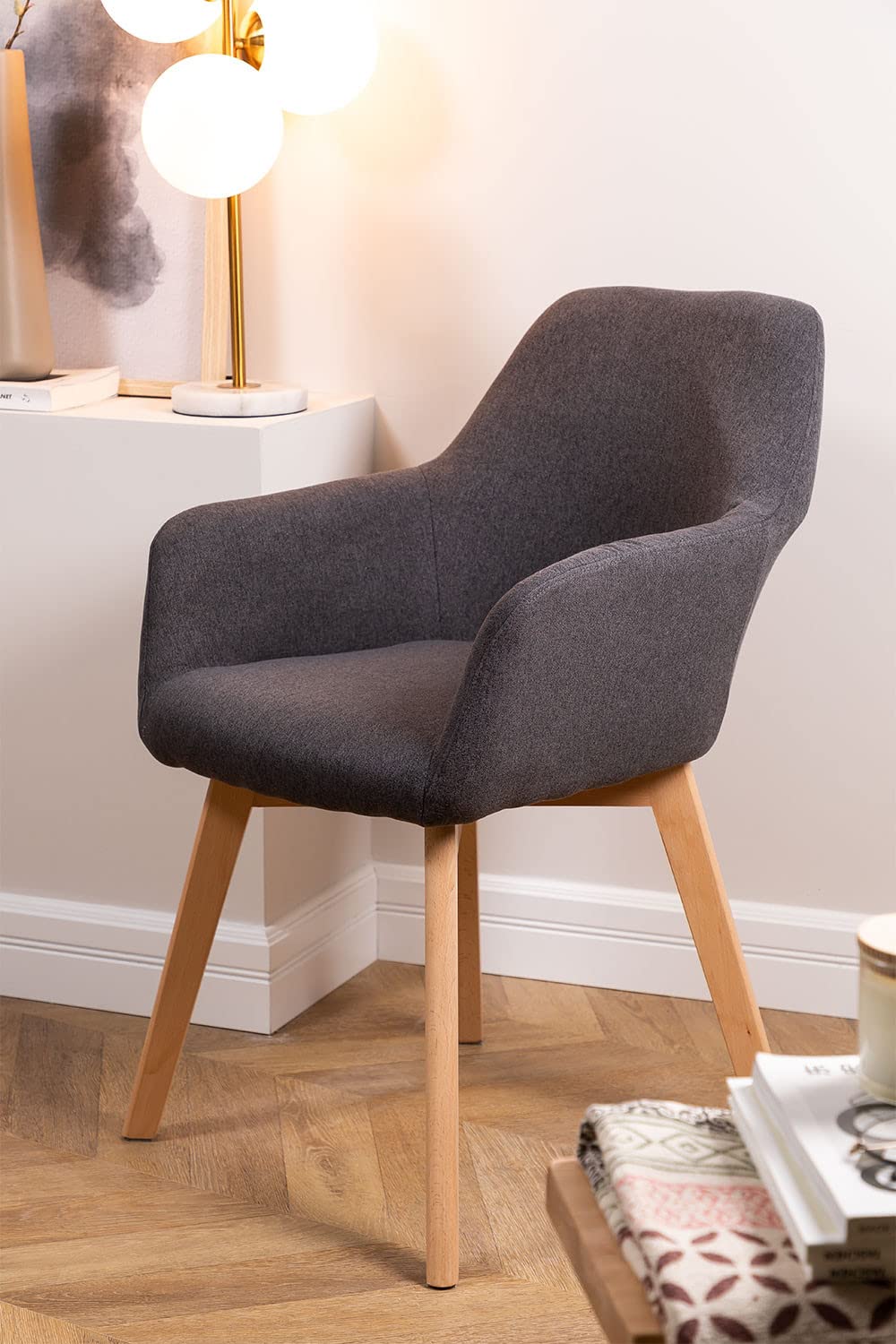 Sklum Ervi Design sedia da pranzo braccioli faggio
