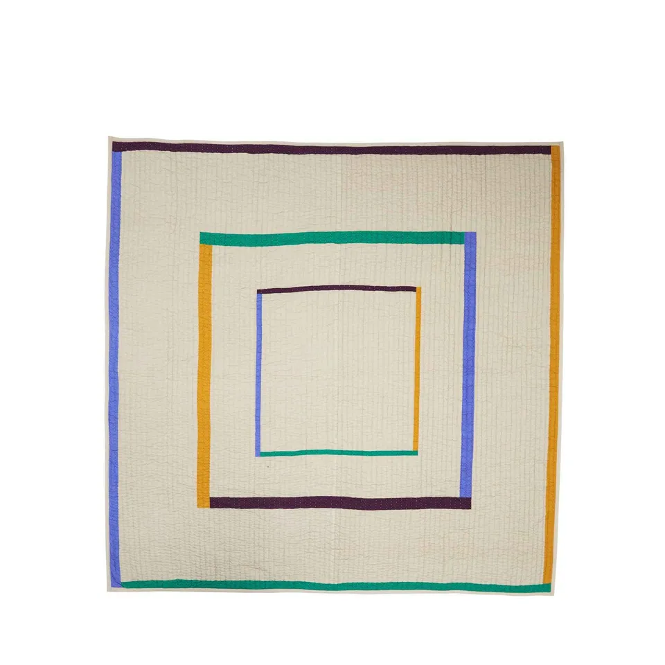 Bambua Twist Square 260x260 copriletto sabbia cotone
