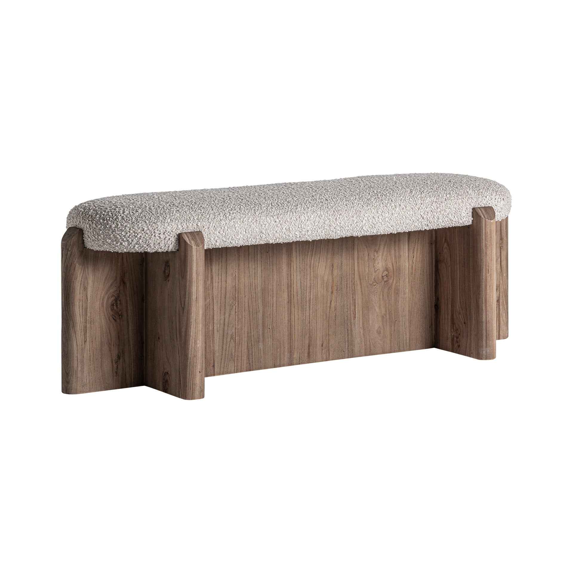 Bambua Jacquard panca da letto legno beige